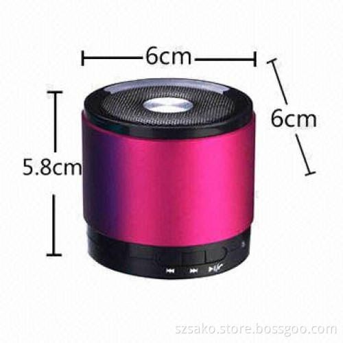 Wireless Speaker with Bluetooth V2.1, Portable, Mini Size, for Smartphone and iPhone
